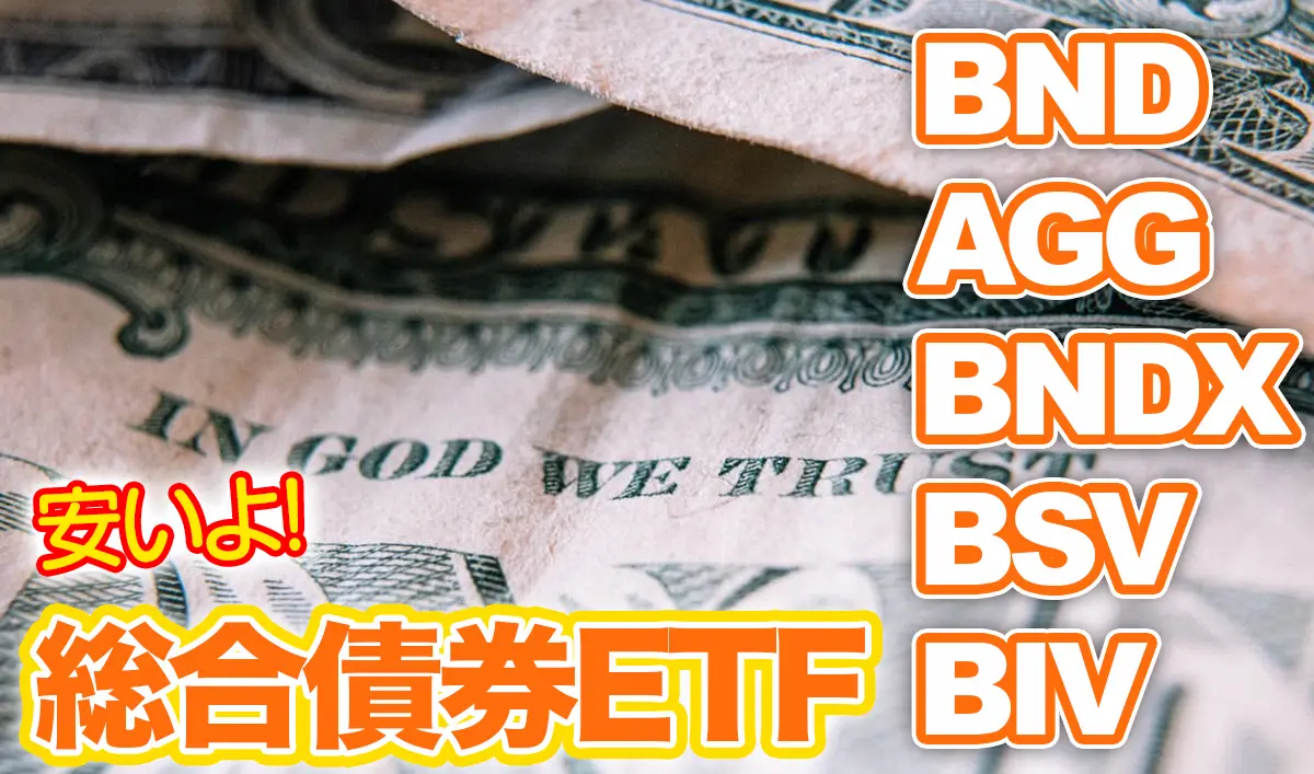 総合債券ETF比較【BND/AGG/BNDX/BSV/BIV】おすすめ米国ETF