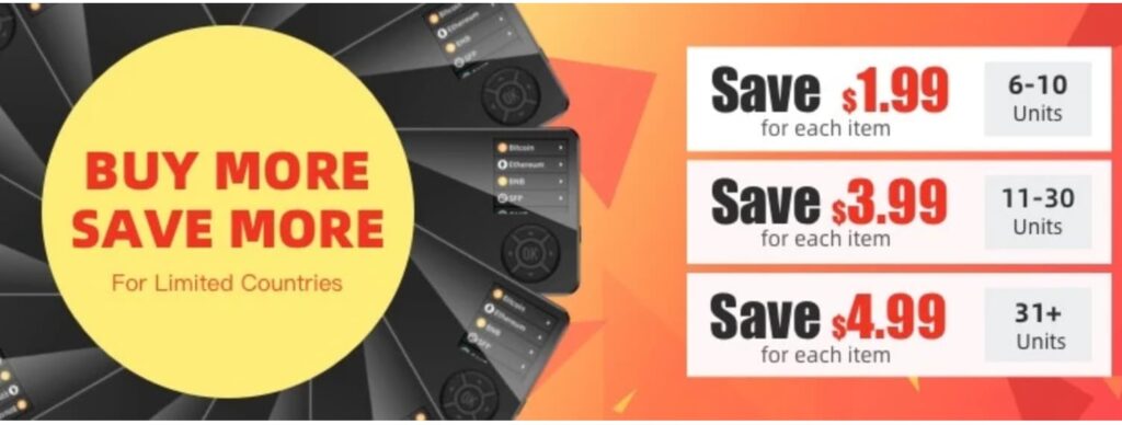 SafePal S1 Hardware Wallet のキャンペーン-大量購入割引