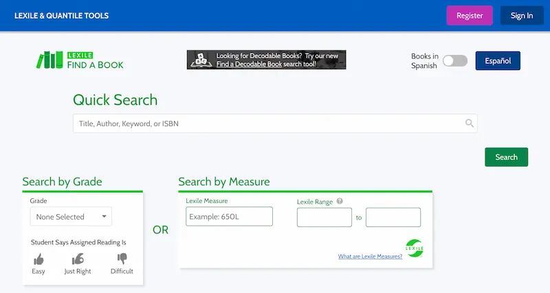 Lexile指数の調べ方①-Lexile公式サイトで探す